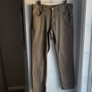 Buffalo David Bitton Men Archer Slim Stretch 5 Pocket Chino Pant Olive‎ Green
